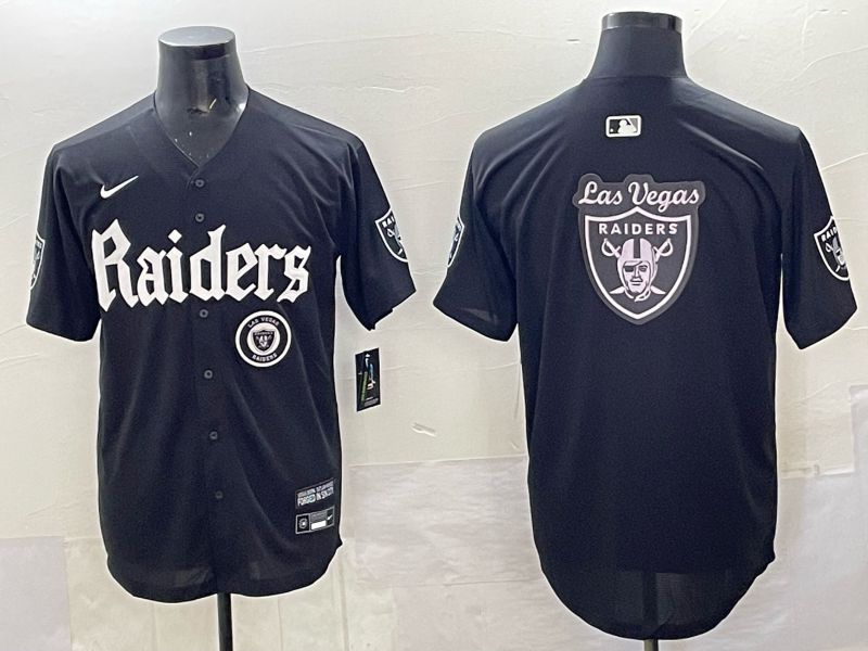Men 2025 Oakland Raiders Blank Black 6th generation Joint Name Nike Limited NFL Jersey style 020